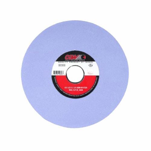 CGW® 34357 Straight Surface Grinding Wheel, 8 in Dia x 1/2 in THK, 1-1/4 in Center Hole, 60 Grit, Medium Grade, Aluminum Oxide Abrasive